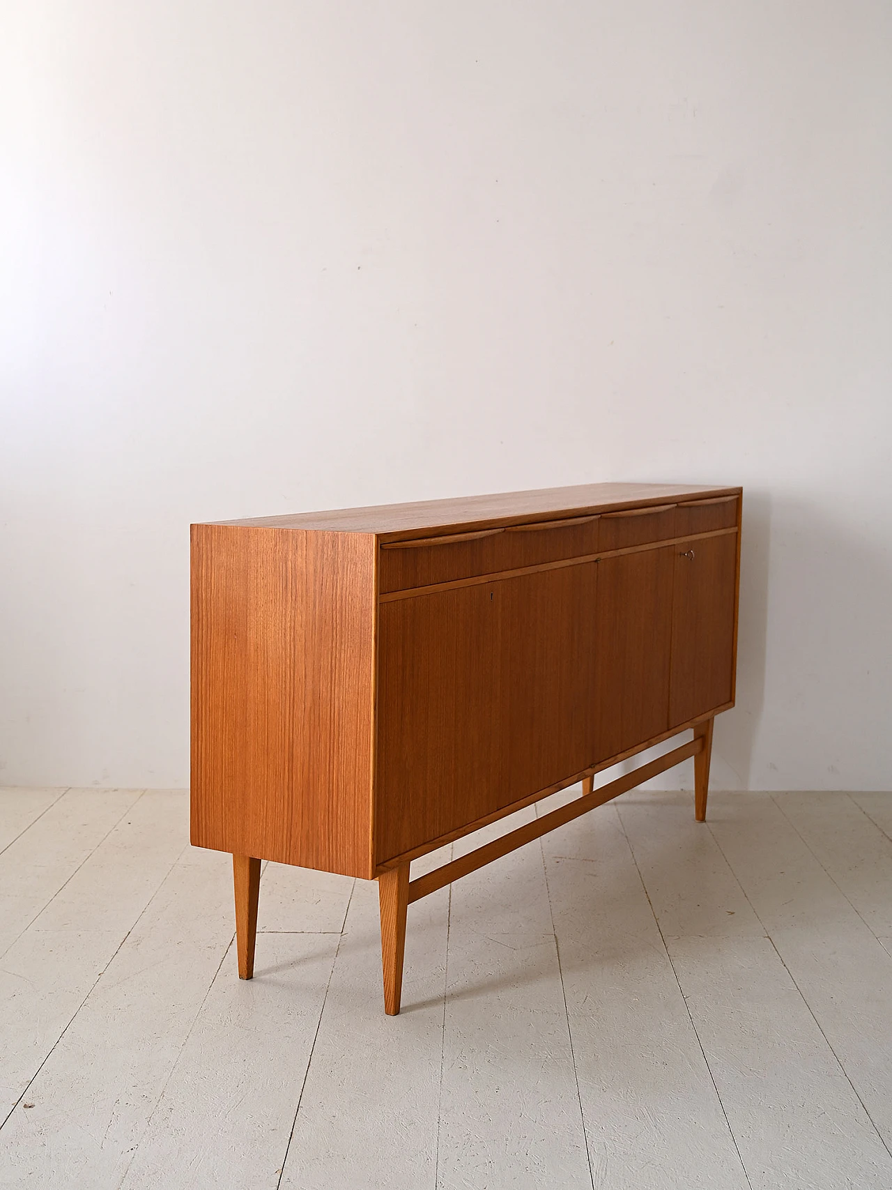 Credenza scandinava in teak e rovere, anni '60 4