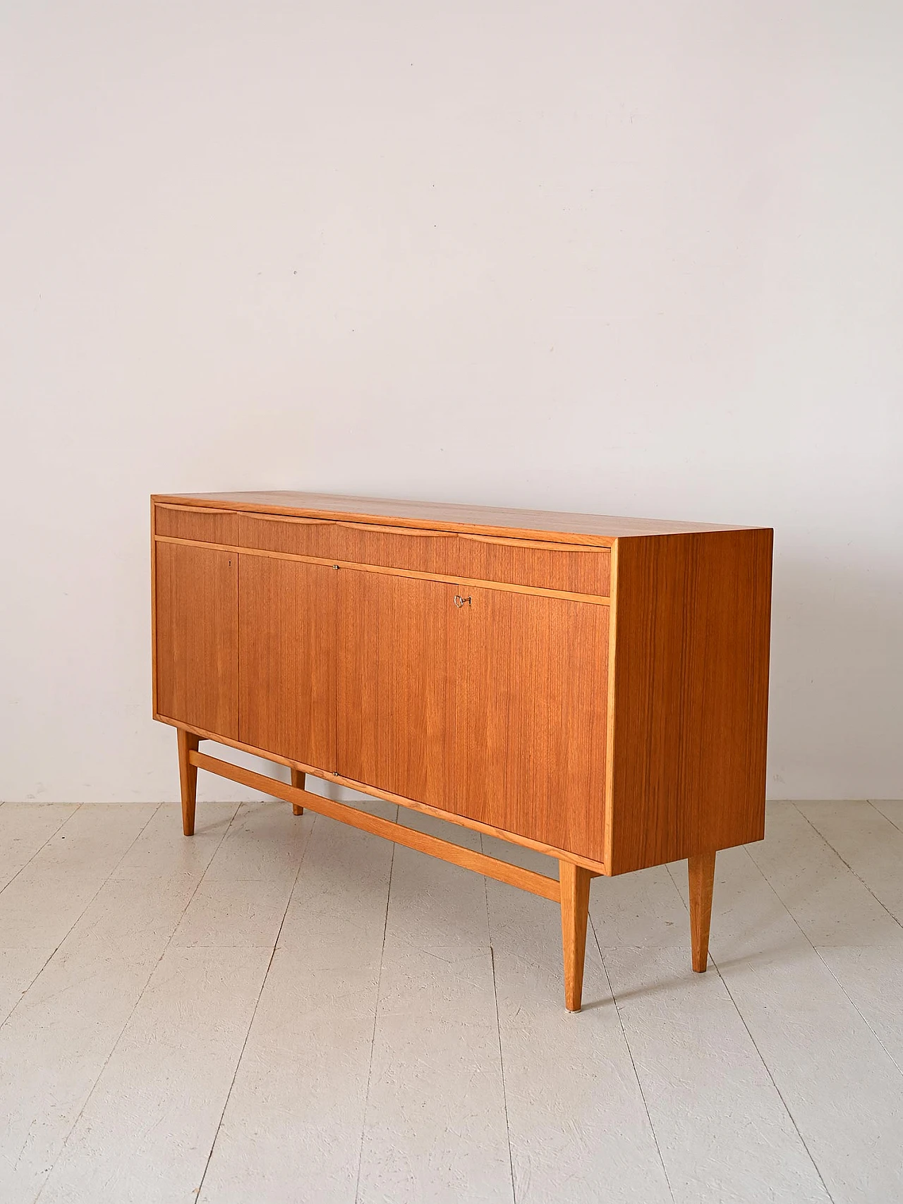 Credenza scandinava in teak e rovere, anni '60 5