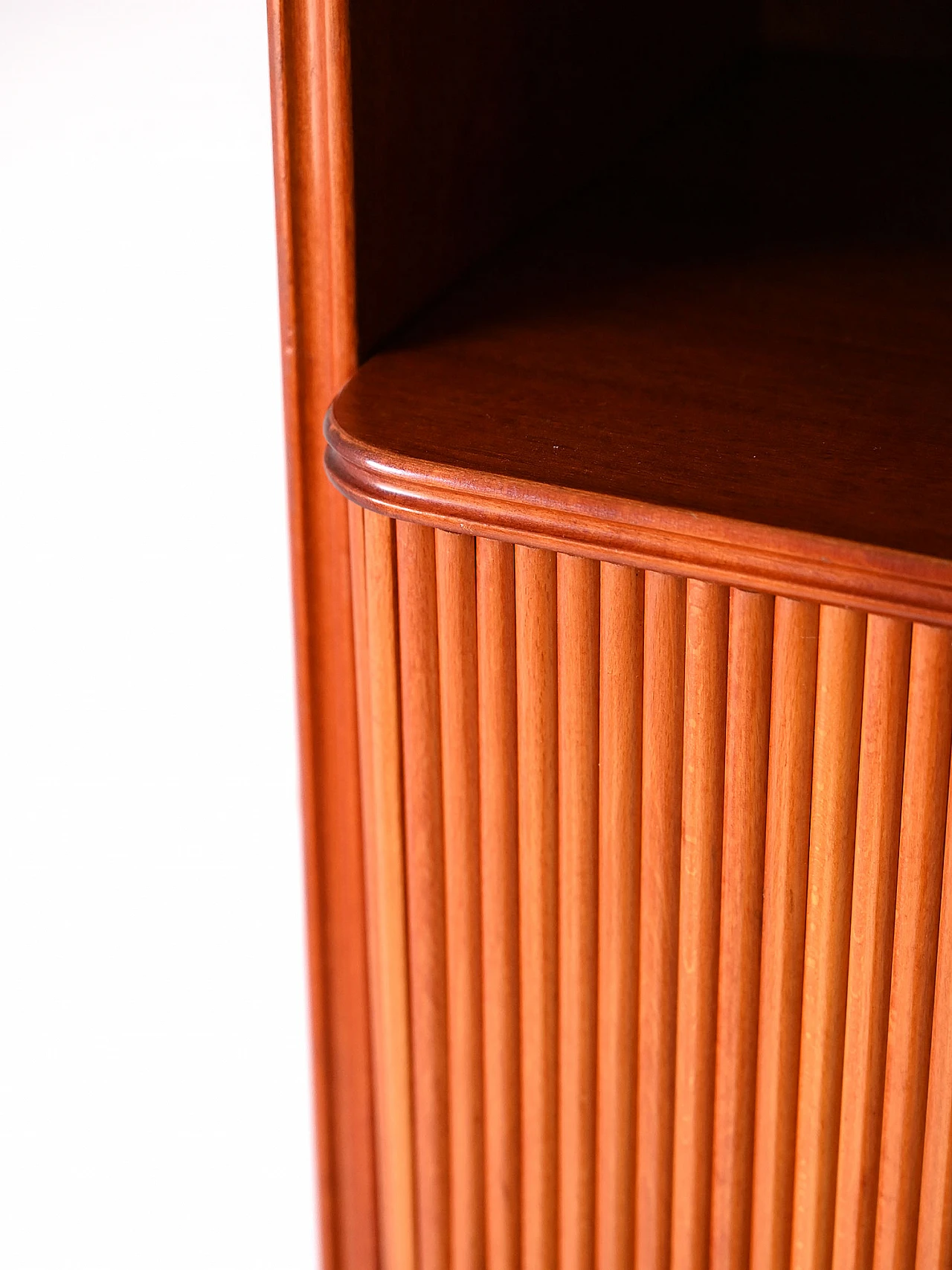 Mahogany bookcase with desk & storage compartment, 1960s 5