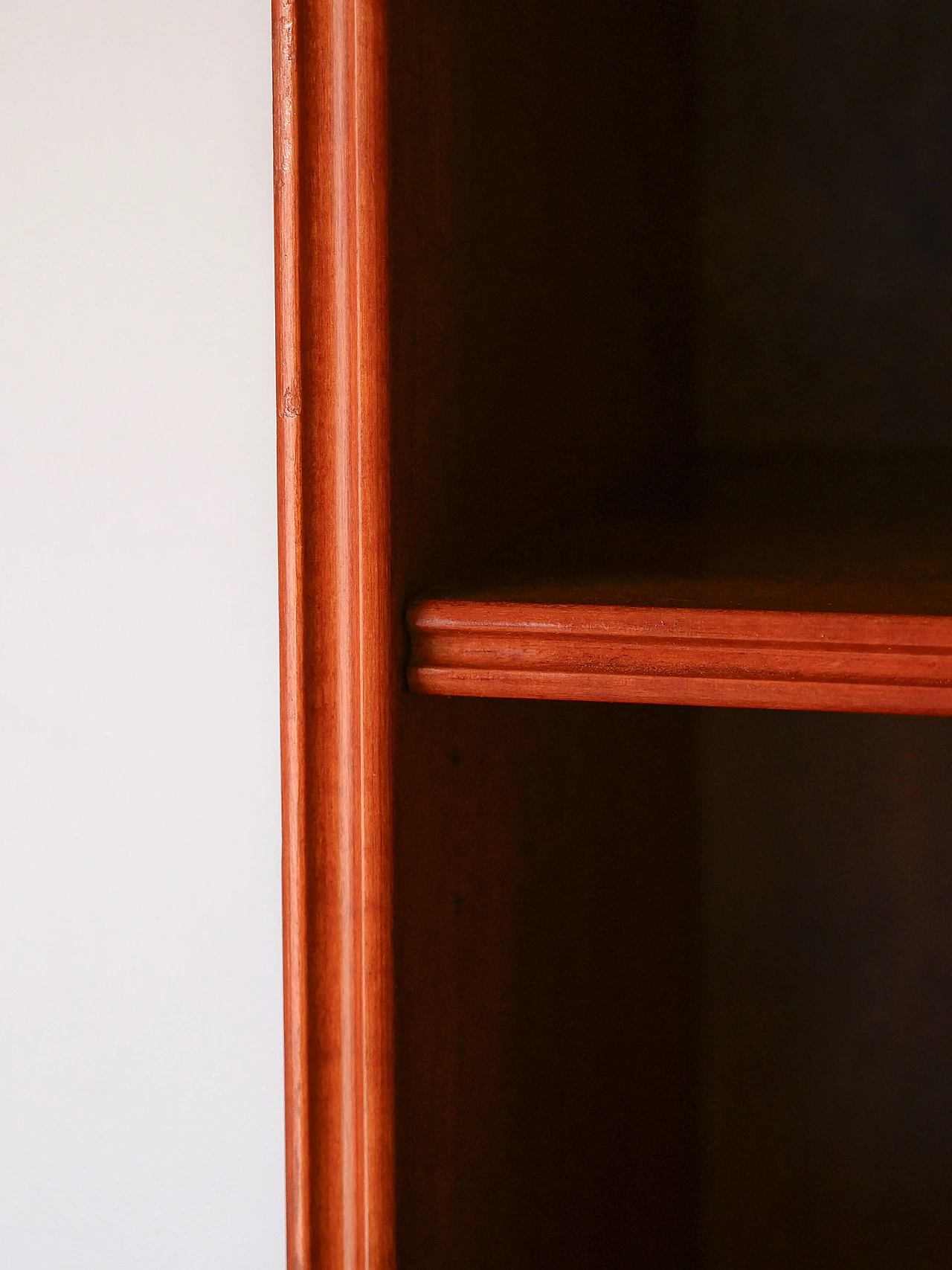 Mahogany bookcase with desk & storage compartment, 1960s 8