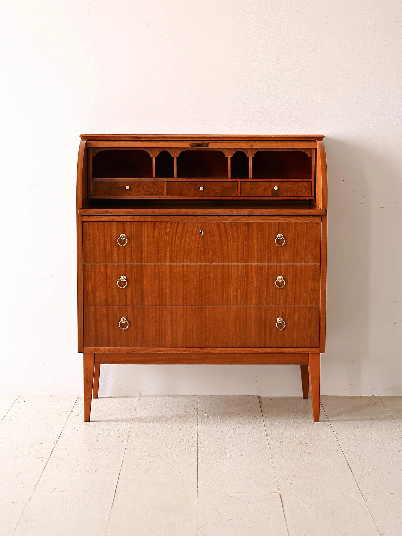 Secretaire in teak, anni '60 2