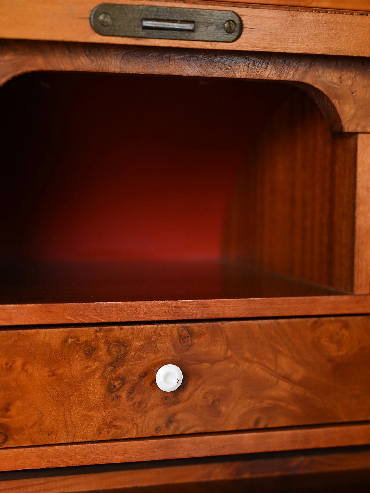 Secretaire in teak, anni '60 6