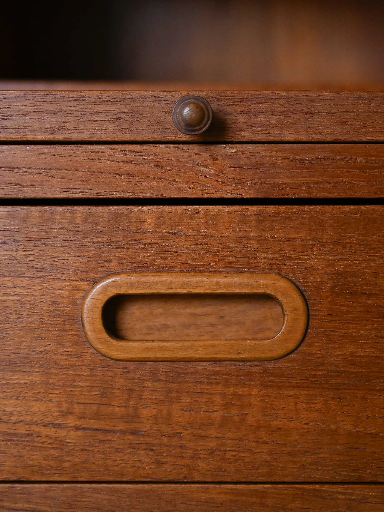 Secretaire danese in teak con scrittoio estraibile, anni '60 8