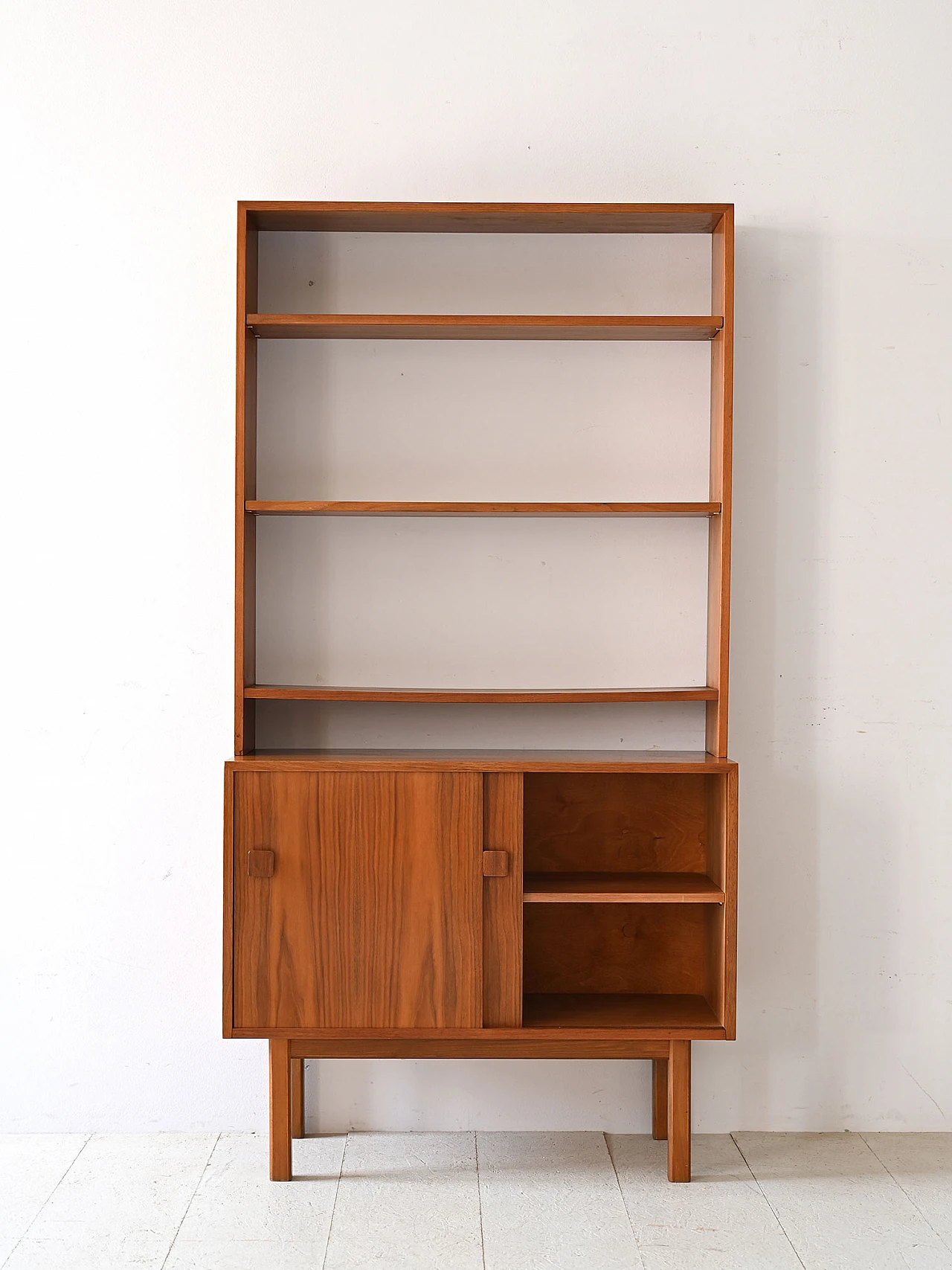 Scandinavian teak bookcase with doors, 1960s 4