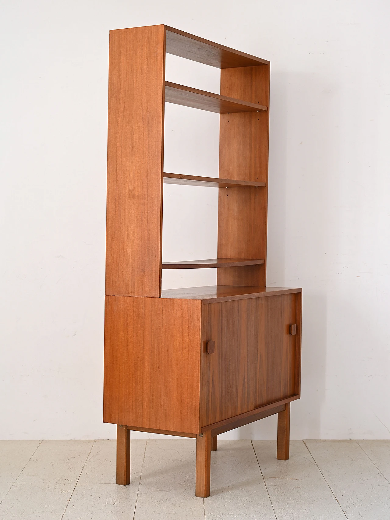 Scandinavian teak bookcase with doors, 1960s 5