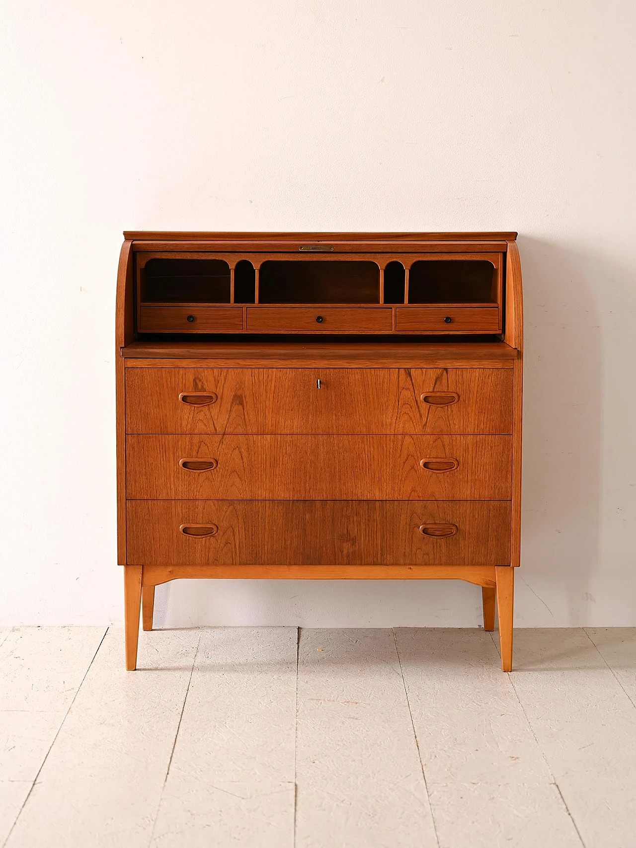 Scandinavian teak secretaire, 1960s 2