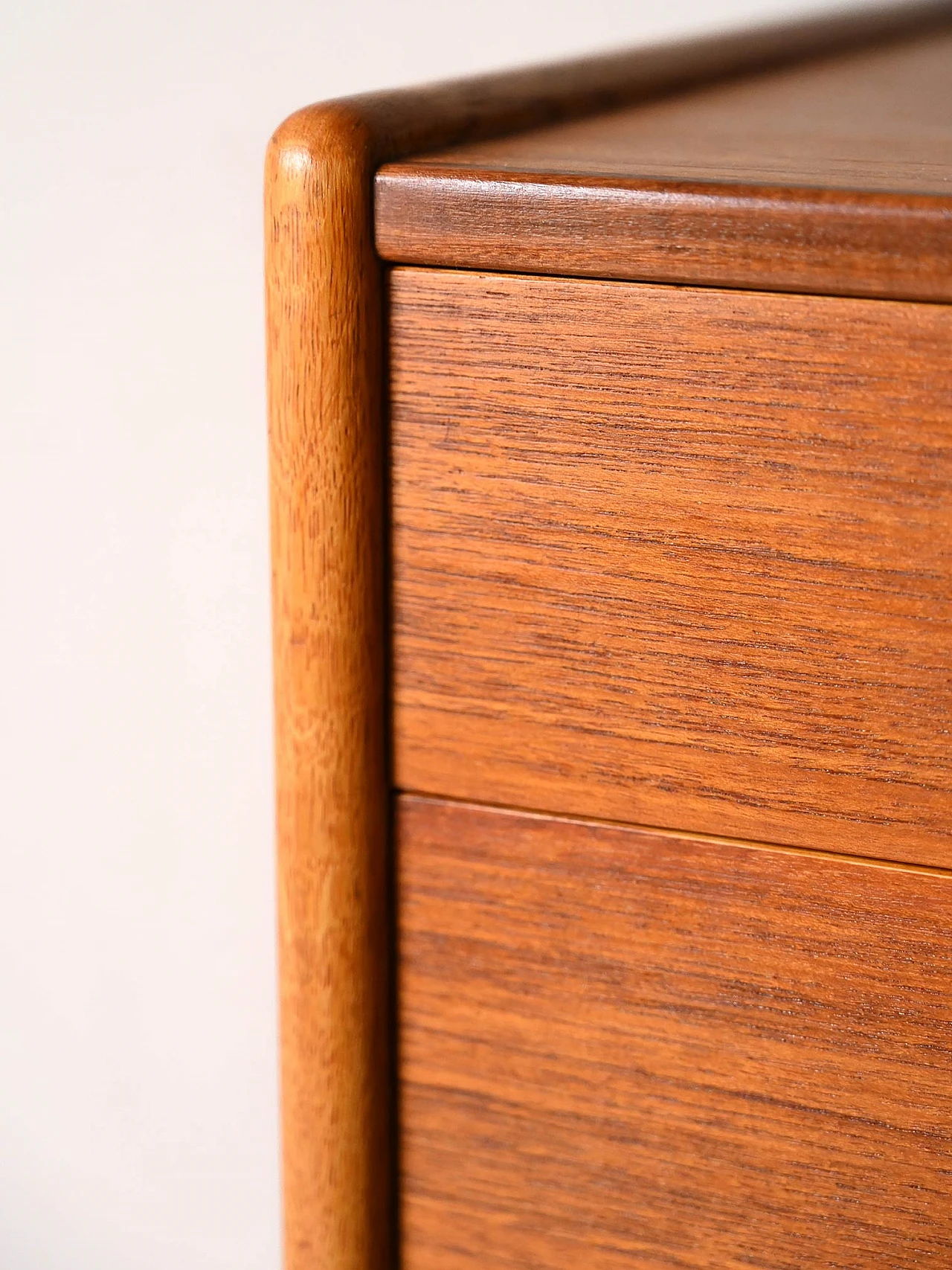 Scandinavian teak and birch chest of drawers, 1960s 6