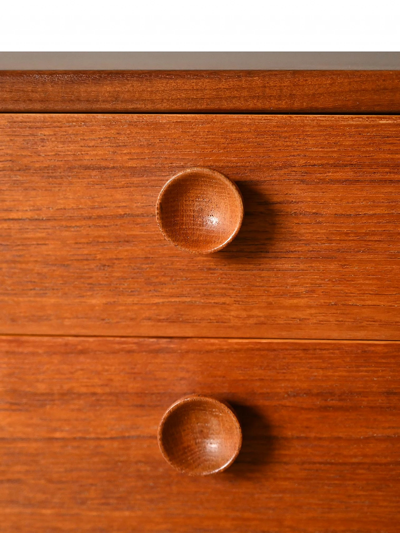 Scandinavian teak and birch chest of drawers, 1960s 7