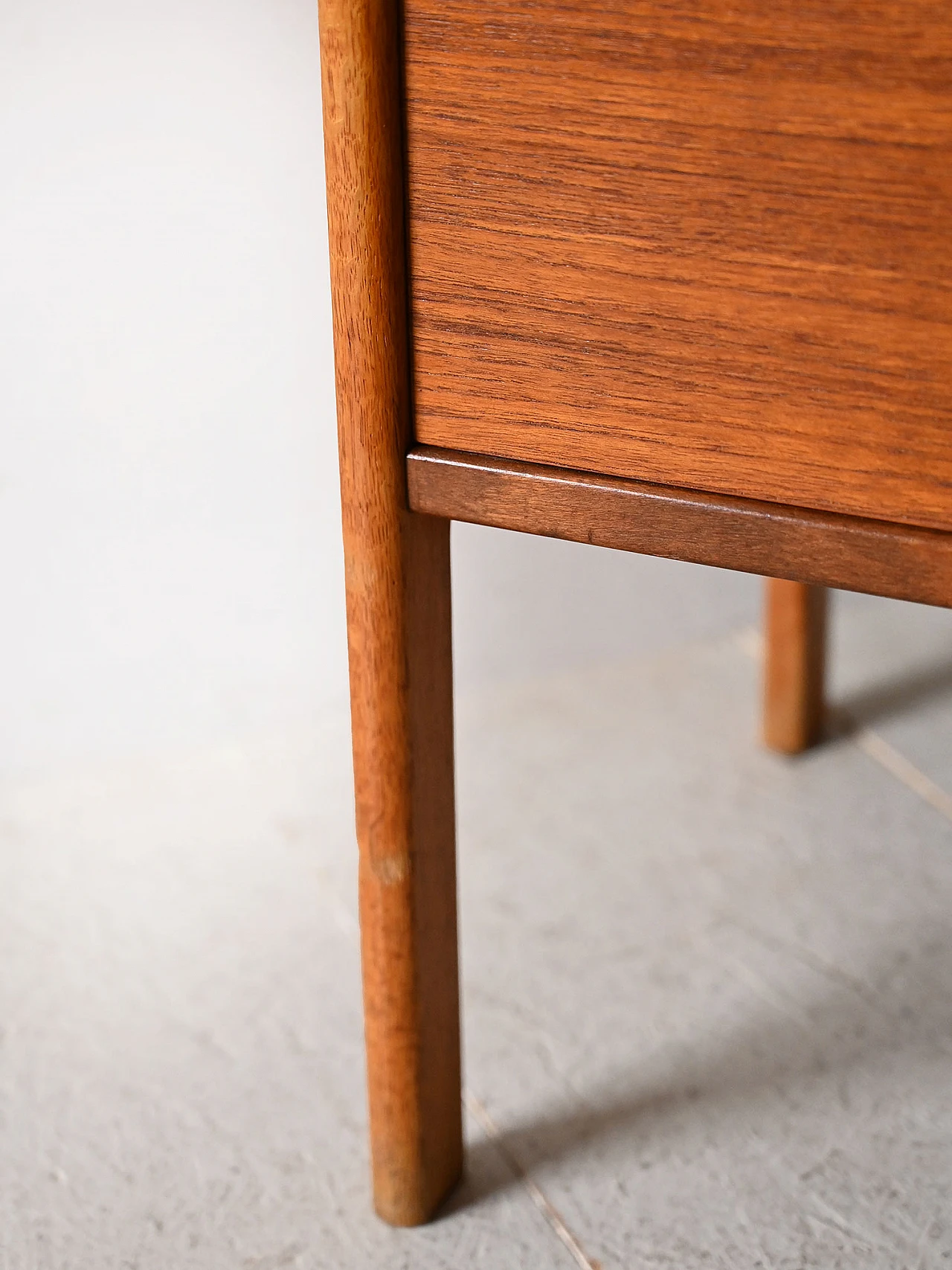 Scandinavian teak and birch chest of drawers, 1960s 8