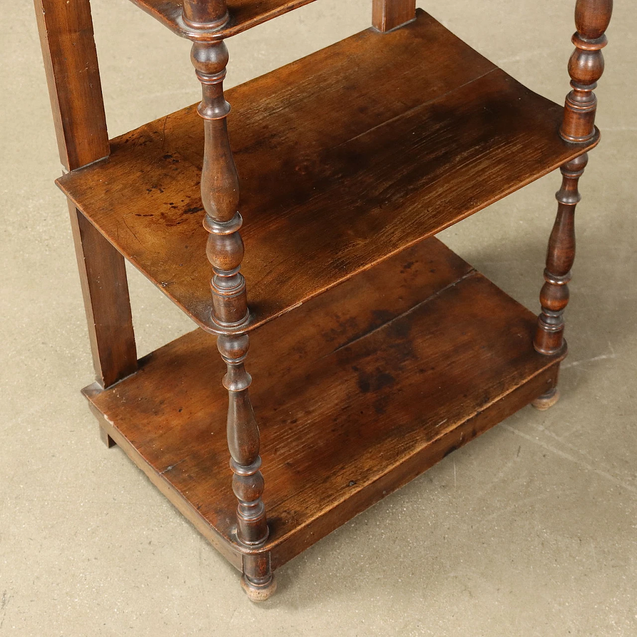 Étagère Louis Philippe in walnut with 4 shelves, 19th century 4