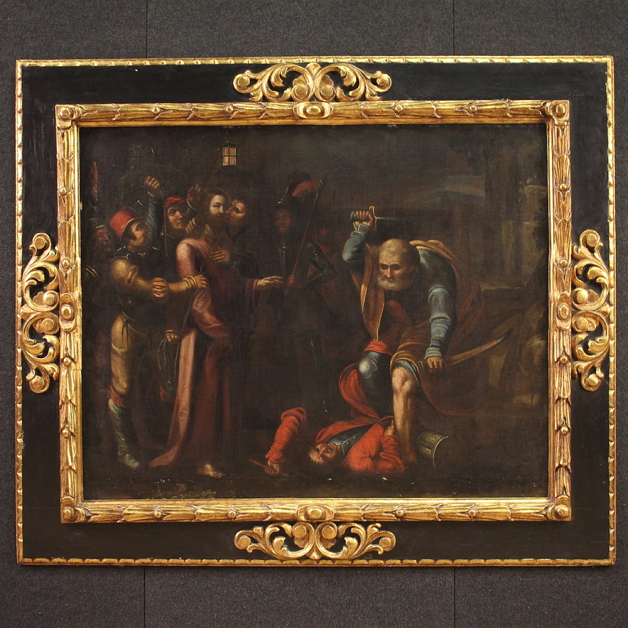 Capture of Christ, oil painting on canvas, second half of 17th century 1