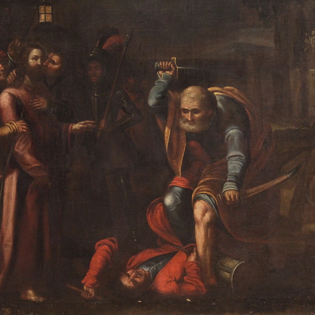 Capture of Christ, oil painting on canvas, second half of 17th century 3