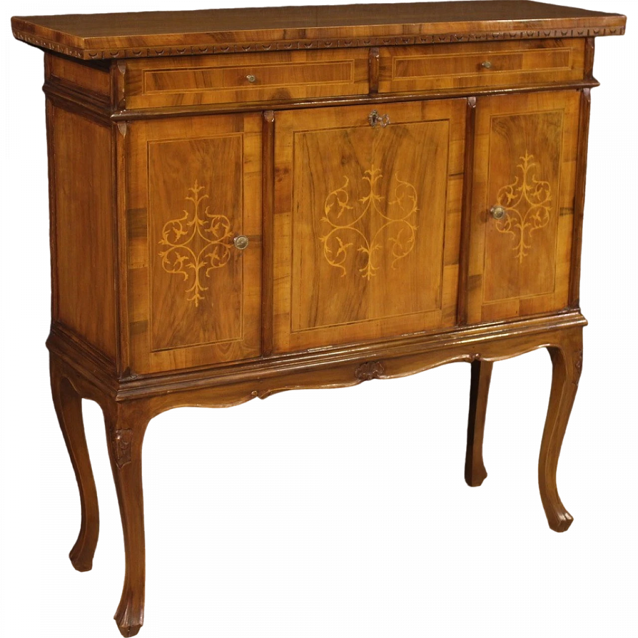 Venetian inlaid sideboard in walnut, maple and fruitwood, 1960s 13