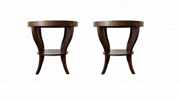 Pair of cedar coffee tables, 2000s