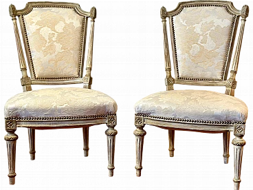 Pair of Louis XV chairs, 19th century