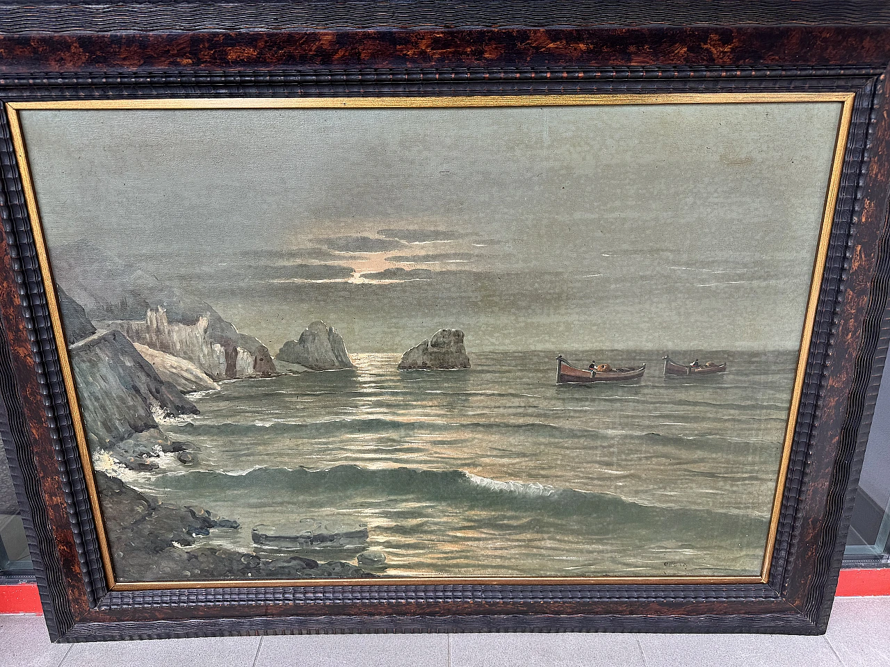 Faraglioni from Krupp road, oil painting on canvas, late 19th century 15