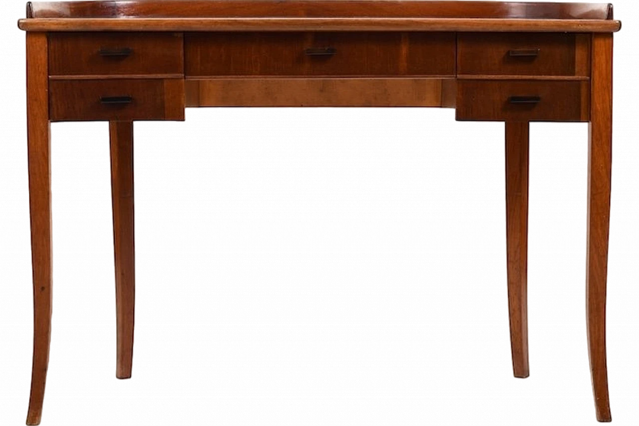 Danish Art Déco console in walnut with drawers, 1920s 14