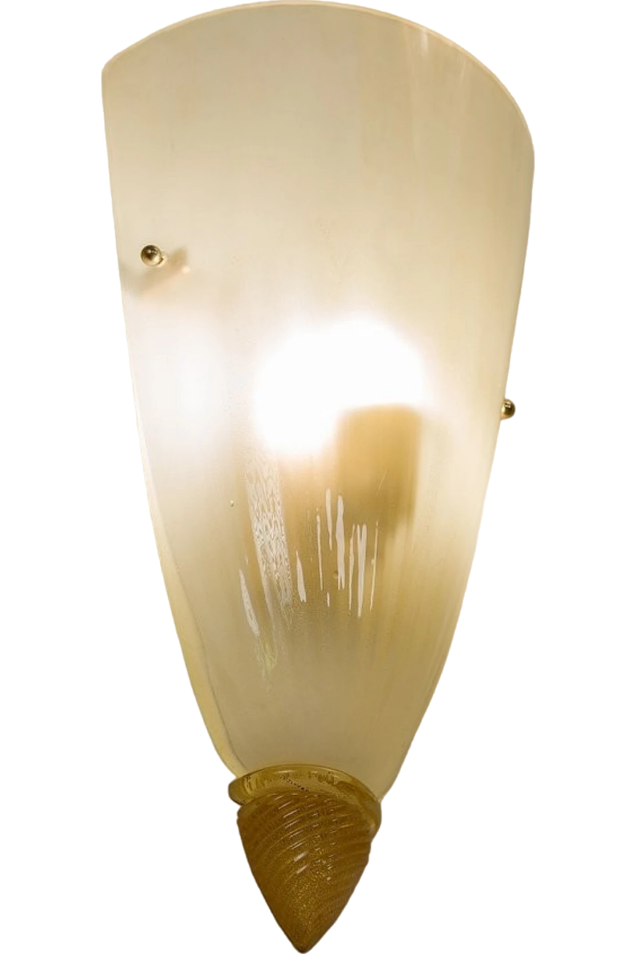 Murano glass wall sconce with gold leaf decoration, 1960s 11