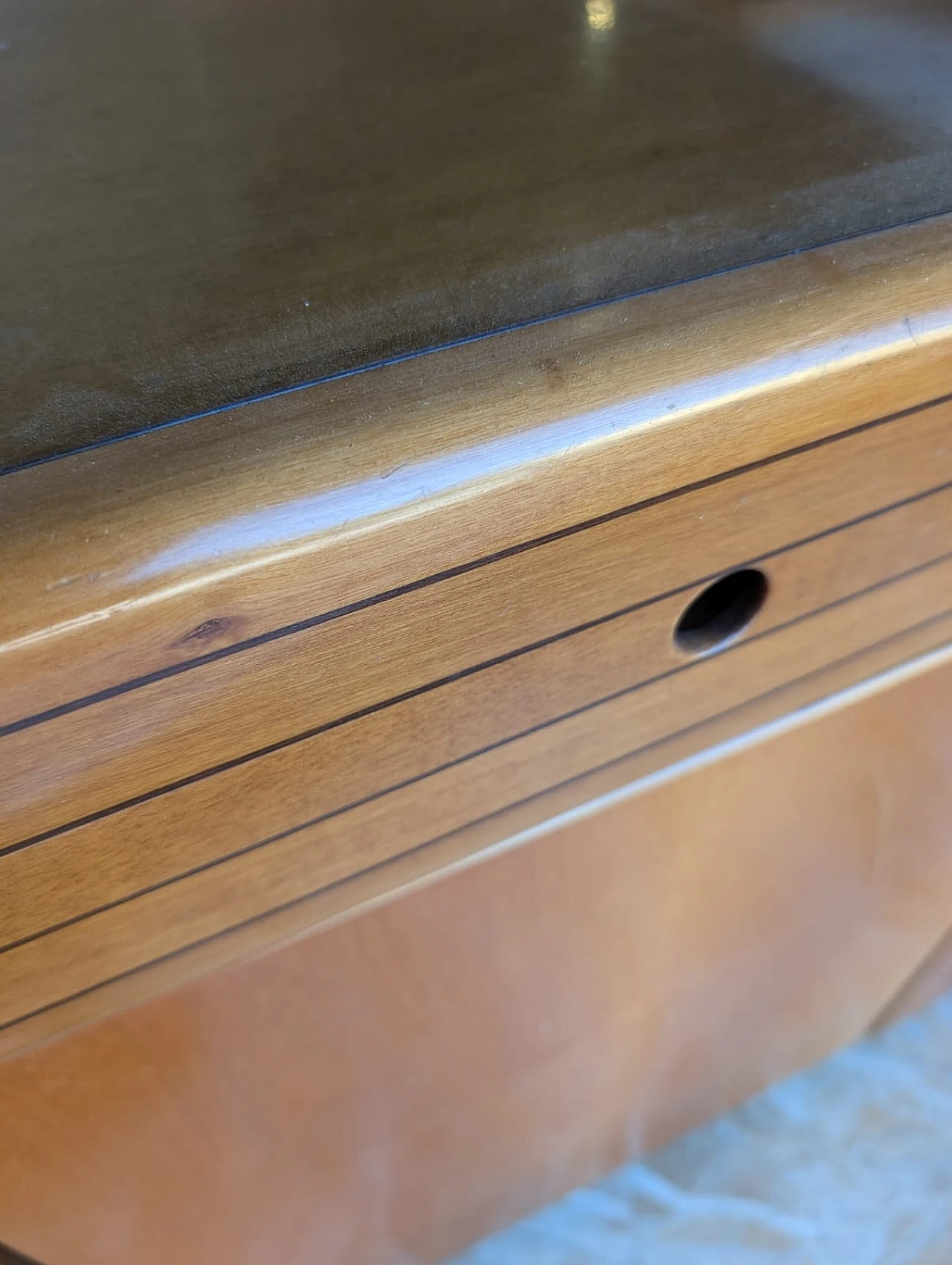 Sideboard in cherry, oak & eboony in the style of Maxalto, 1970s 4