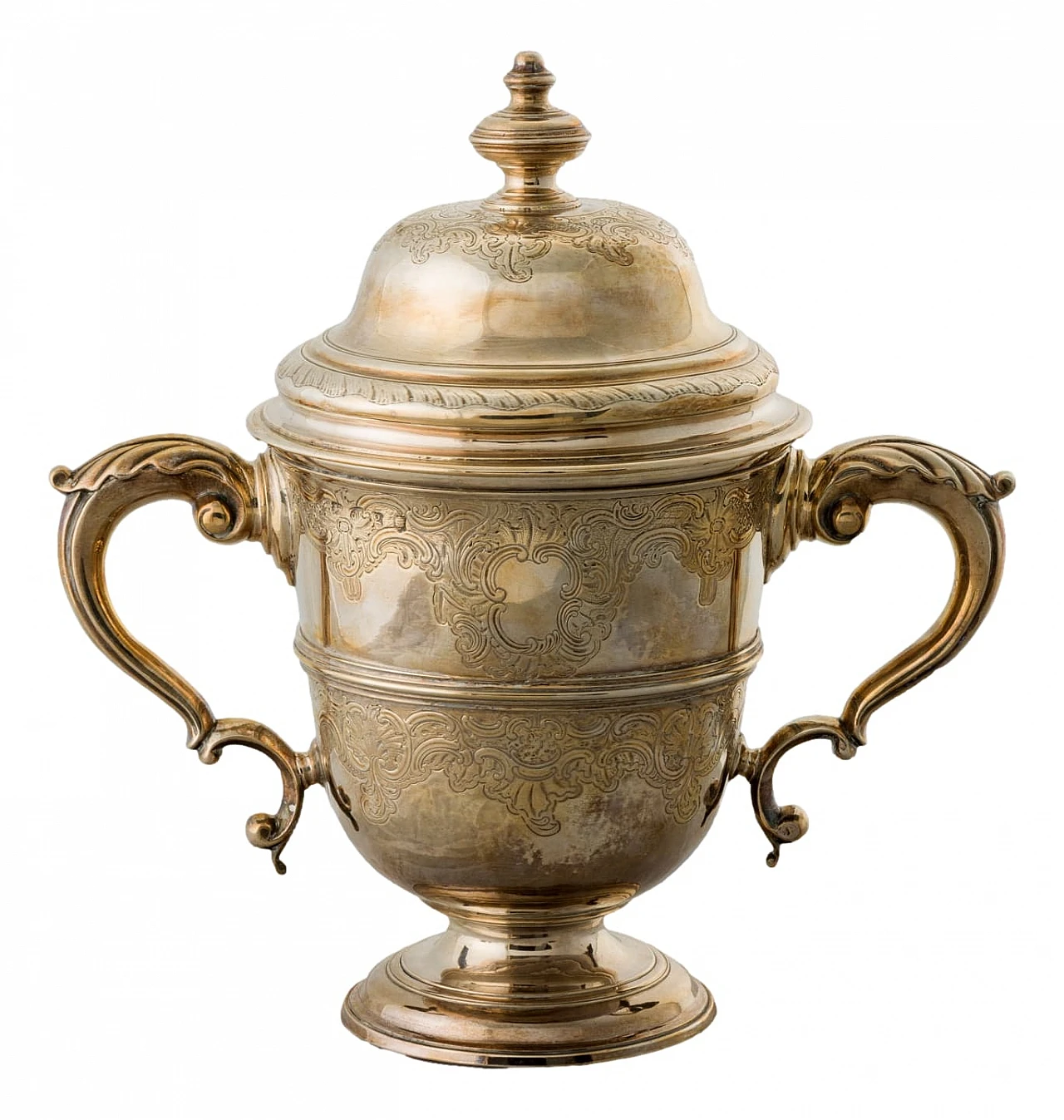 George II Silver Cup with scroll sockets with curls, 18th century 1