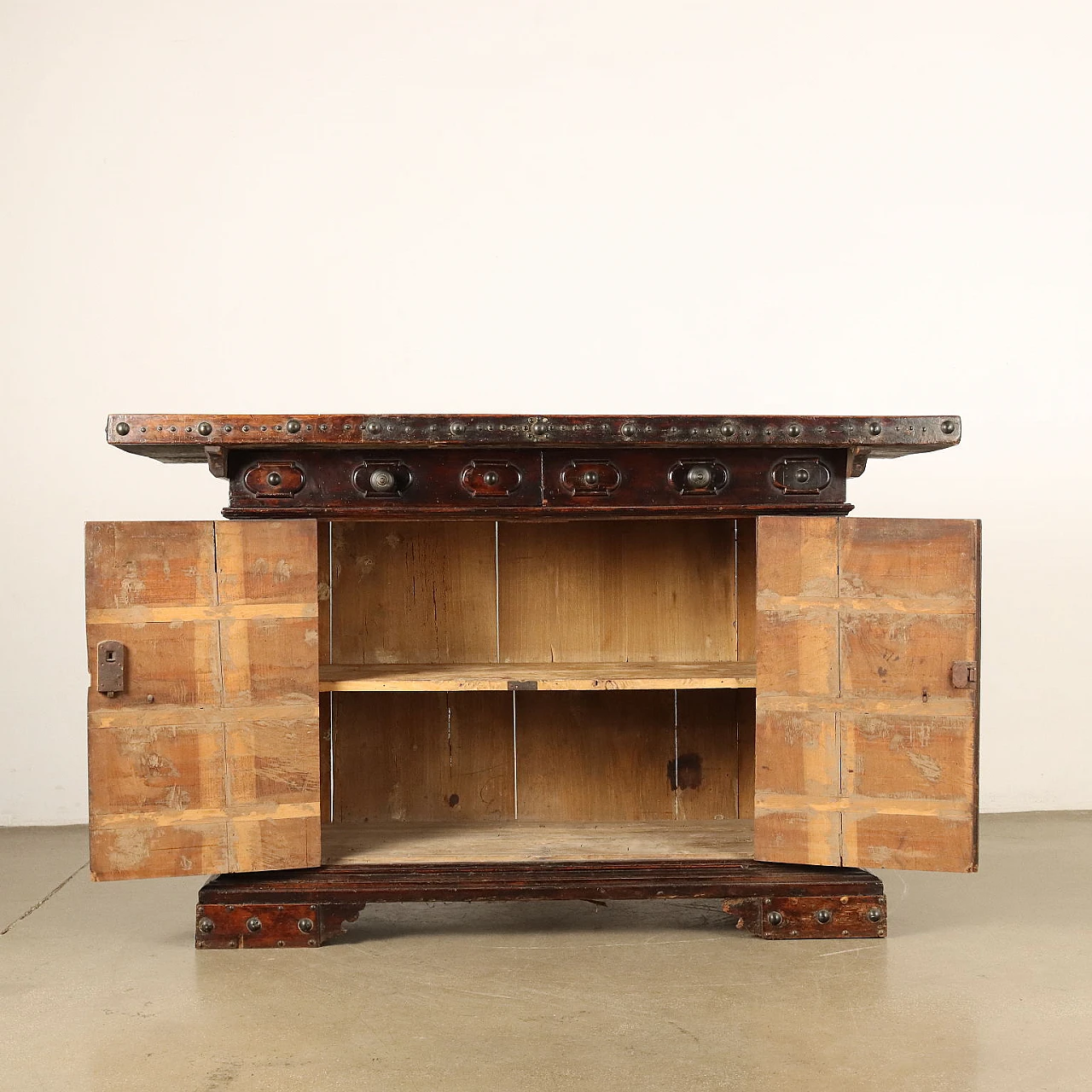 Credenza Barocco in noce e pioppo con modifiche, '700 9