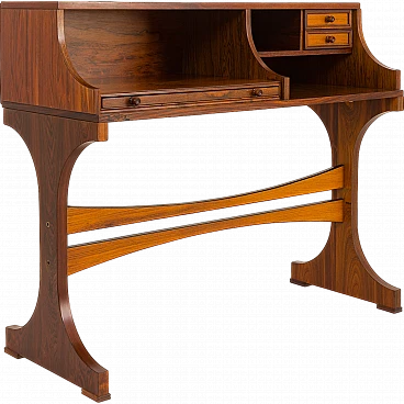Rosewood desk in the style of Gianfranco Frattini, 1960s