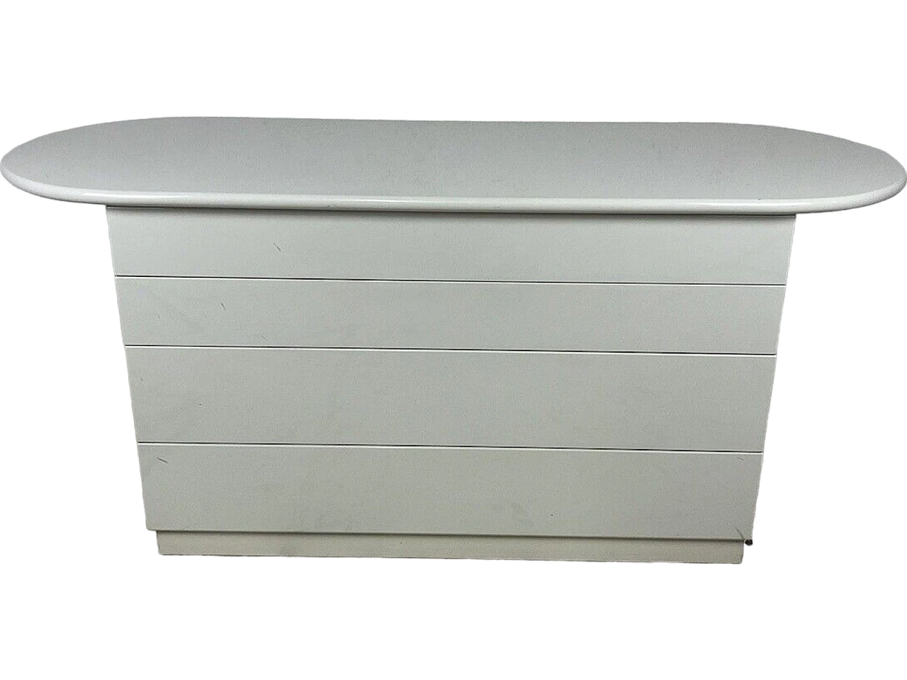 White lacquered wood chest of drawers, 1980s 2