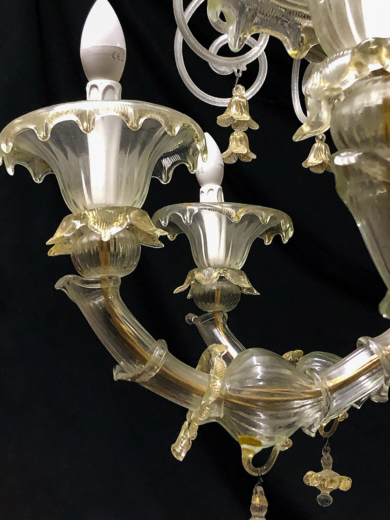 Chandelier with sixteen lights in Murano glass, 1950s 5