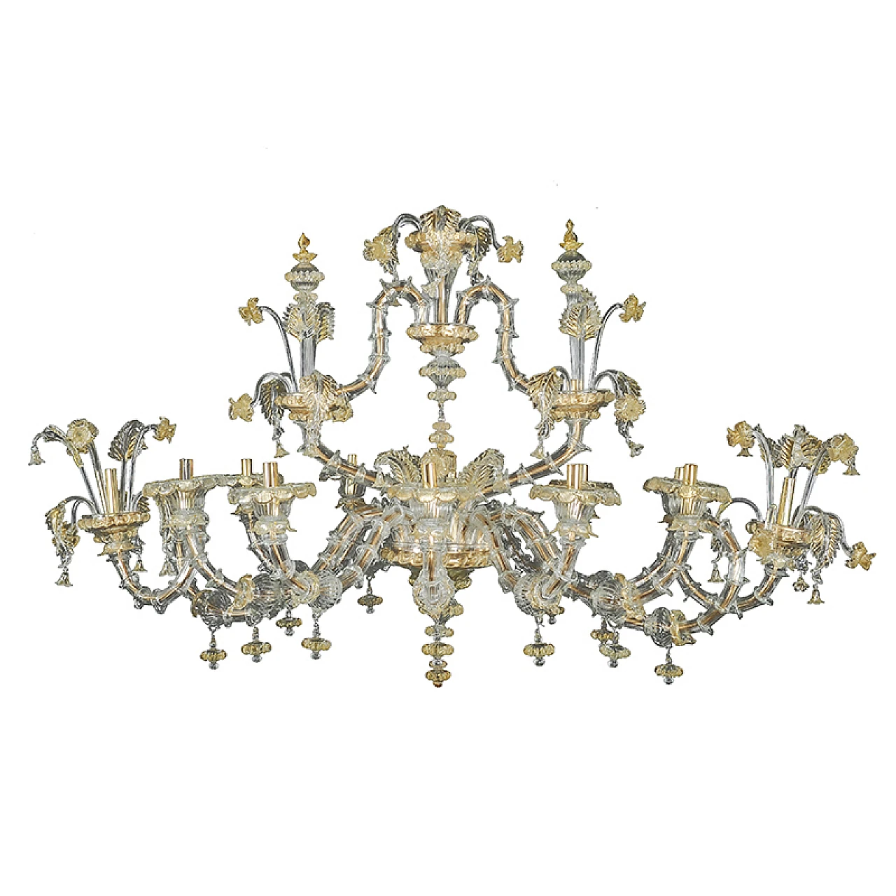 Murano glass boat chandelier, 1920s 1