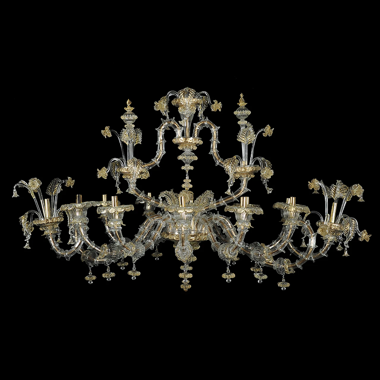 Murano glass boat chandelier, 1920s 2