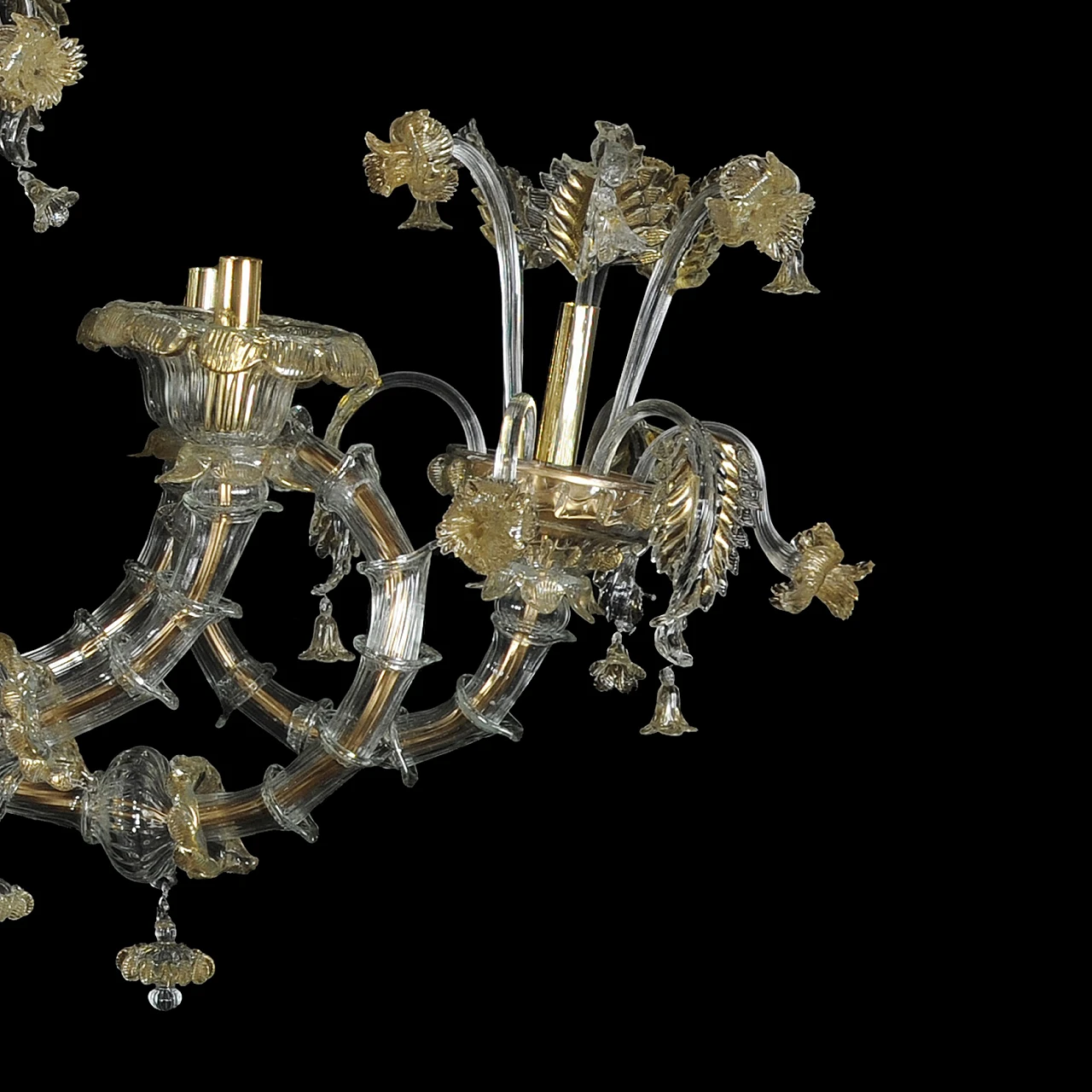 Murano glass boat chandelier, 1920s 3