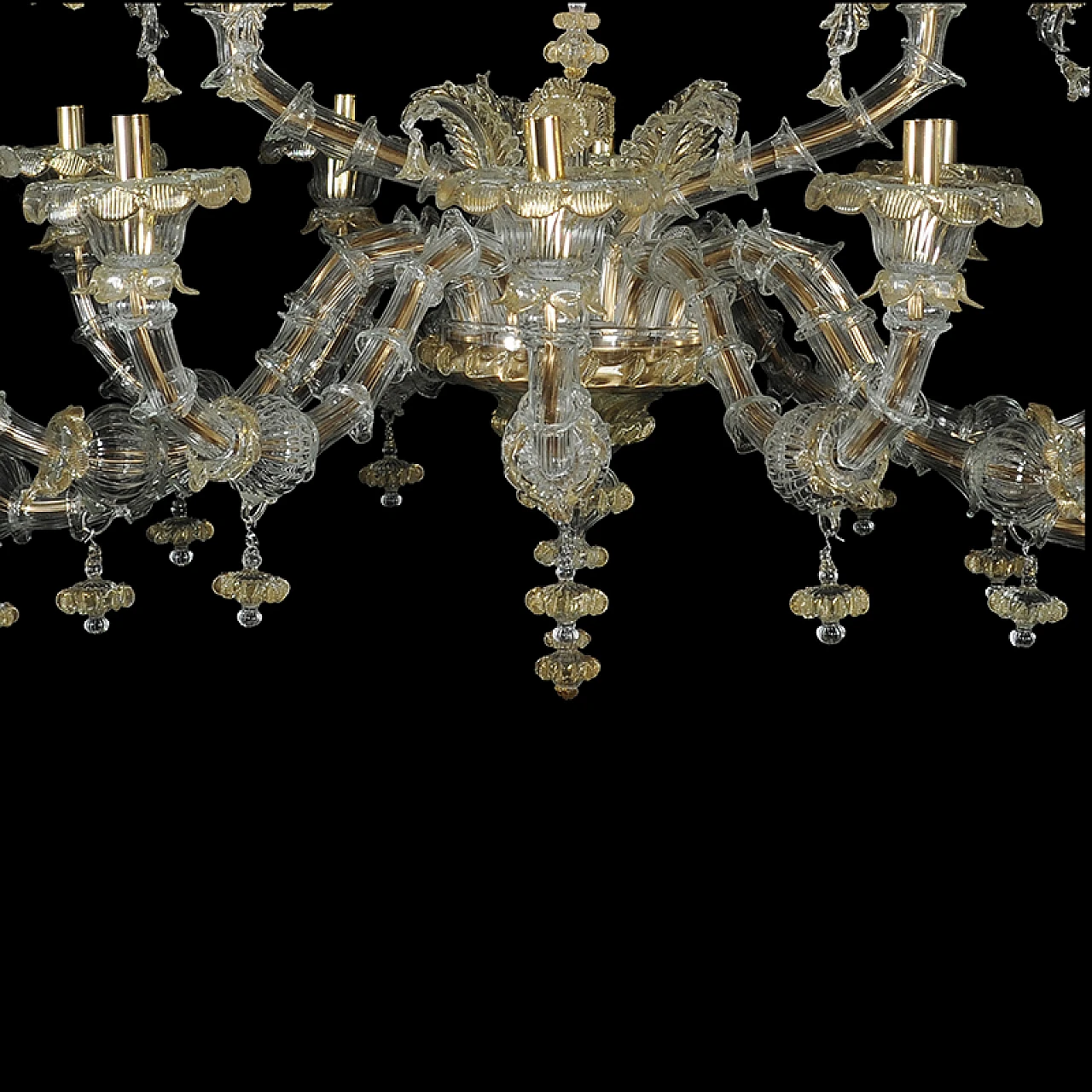 Murano glass boat chandelier, 1920s 5