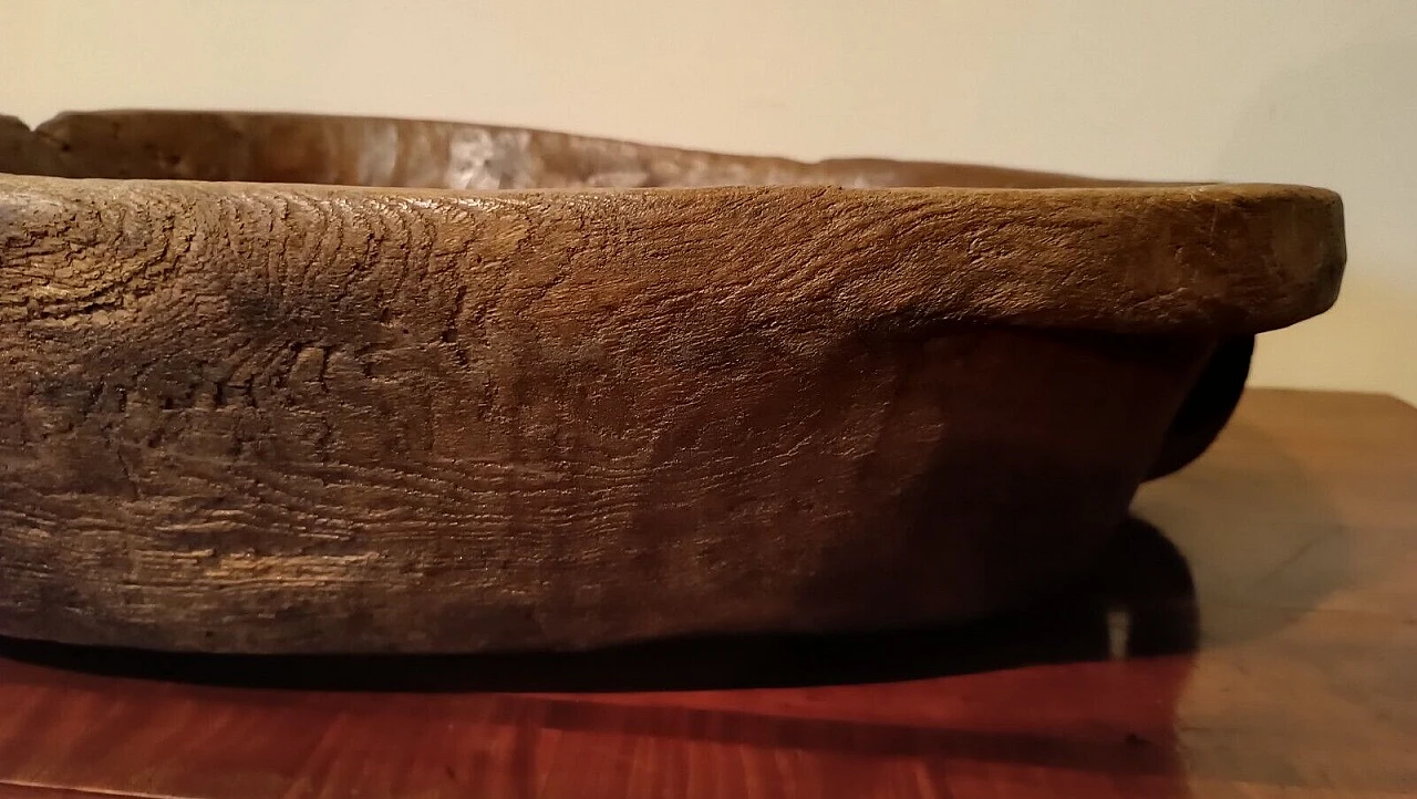 Solid elm kneading bowl, 19th century 3