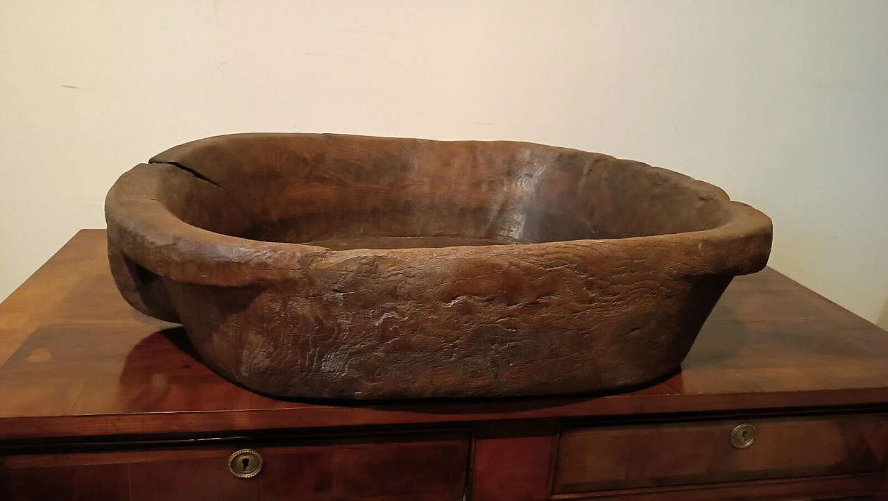 Solid elm kneading bowl, 19th century 6