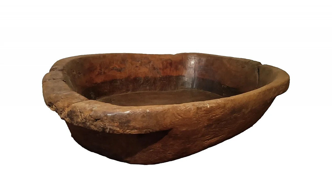 Solid elm kneading bowl, 19th century 8