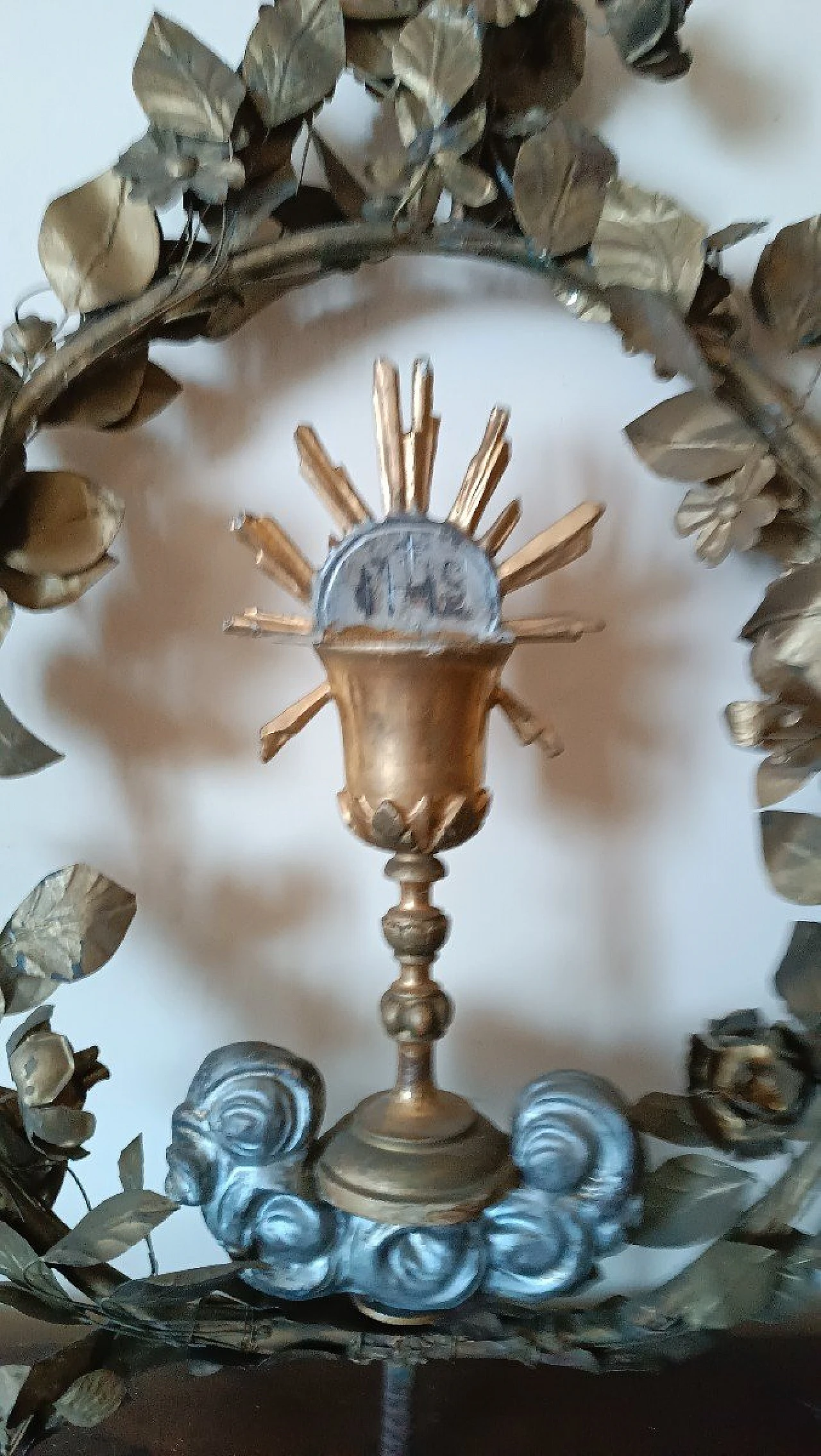 Iron crown with gilded wood chalice, second half of the 18th century 2