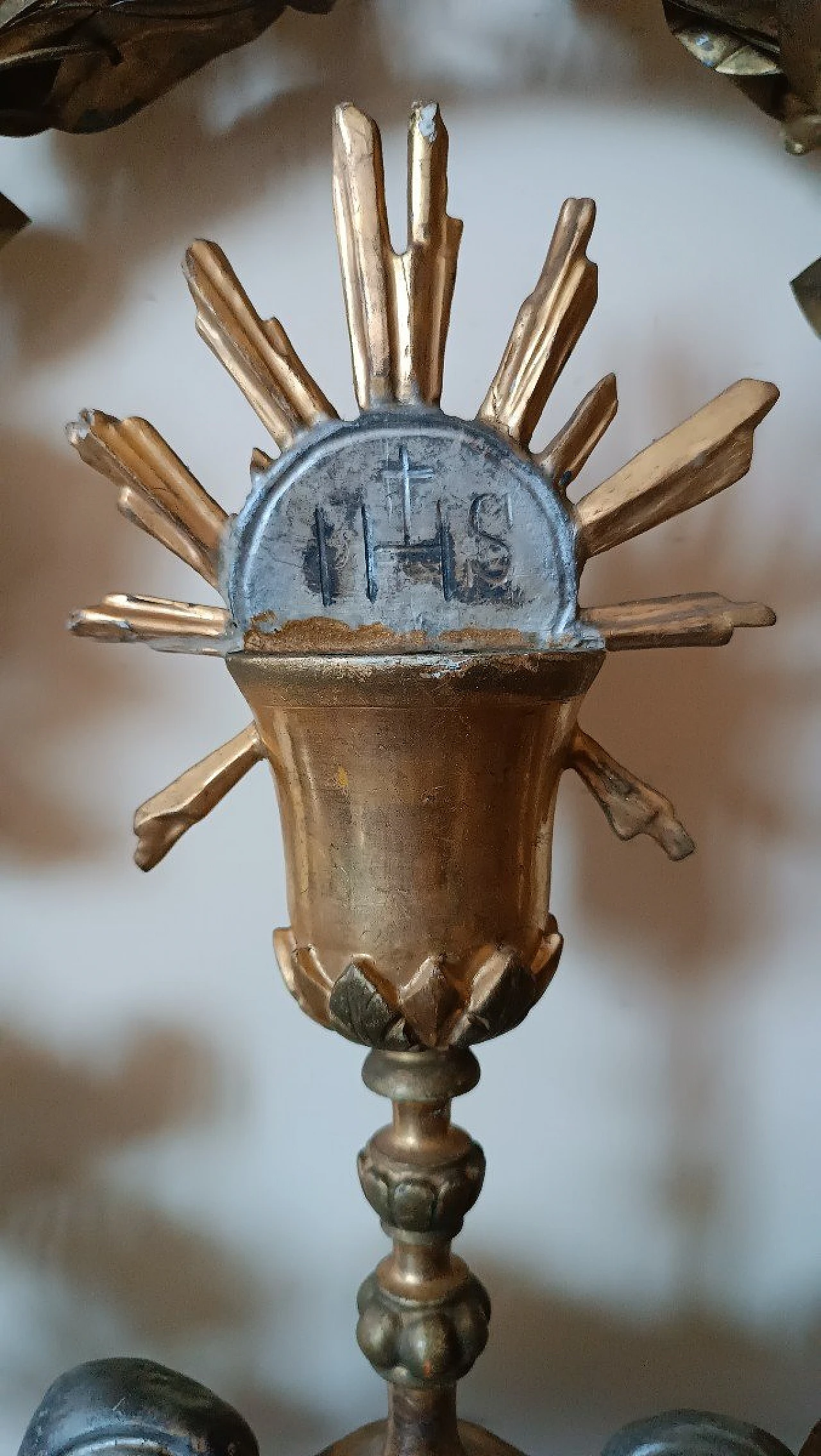 Iron crown with gilded wood chalice, second half of the 18th century 5