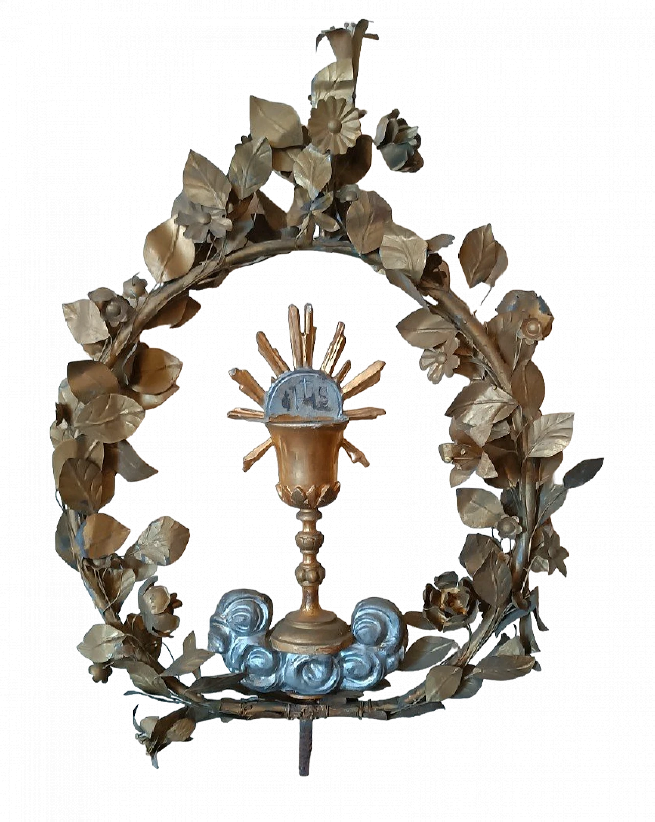 Iron crown with gilded wood chalice, second half of the 18th century 13