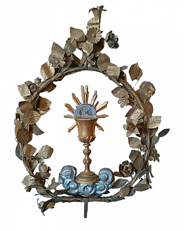 Iron crown with gilded wood chalice, second half of the 18th century