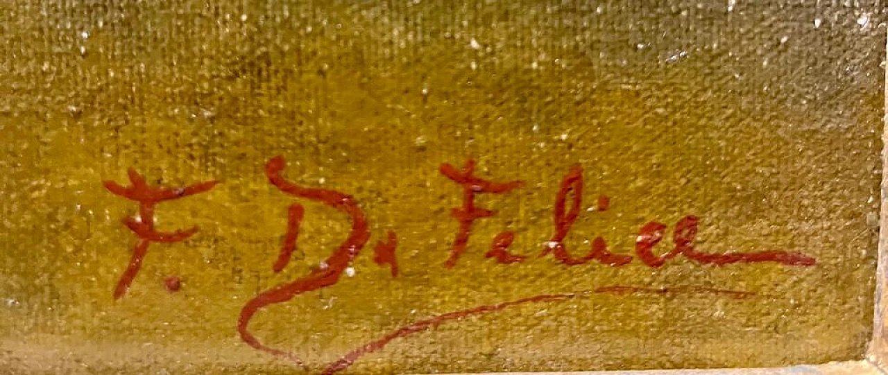 F. De Felice, vaso di fiori, dipinto a olio su tela, 1978 1