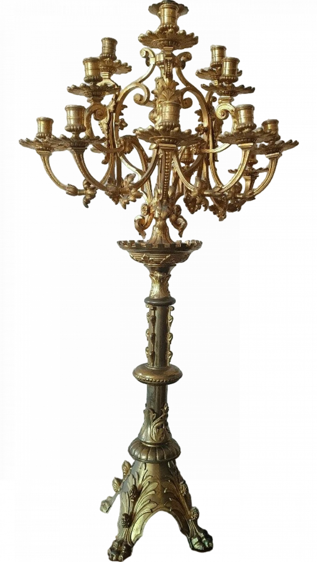 Gilt bronze fifteen-light candelabrum, second half of the 19th century 2