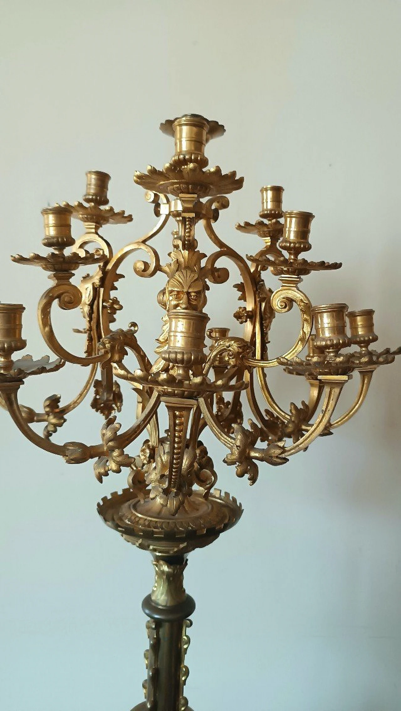 Gilt bronze fifteen-light candelabrum, second half of the 19th century 3