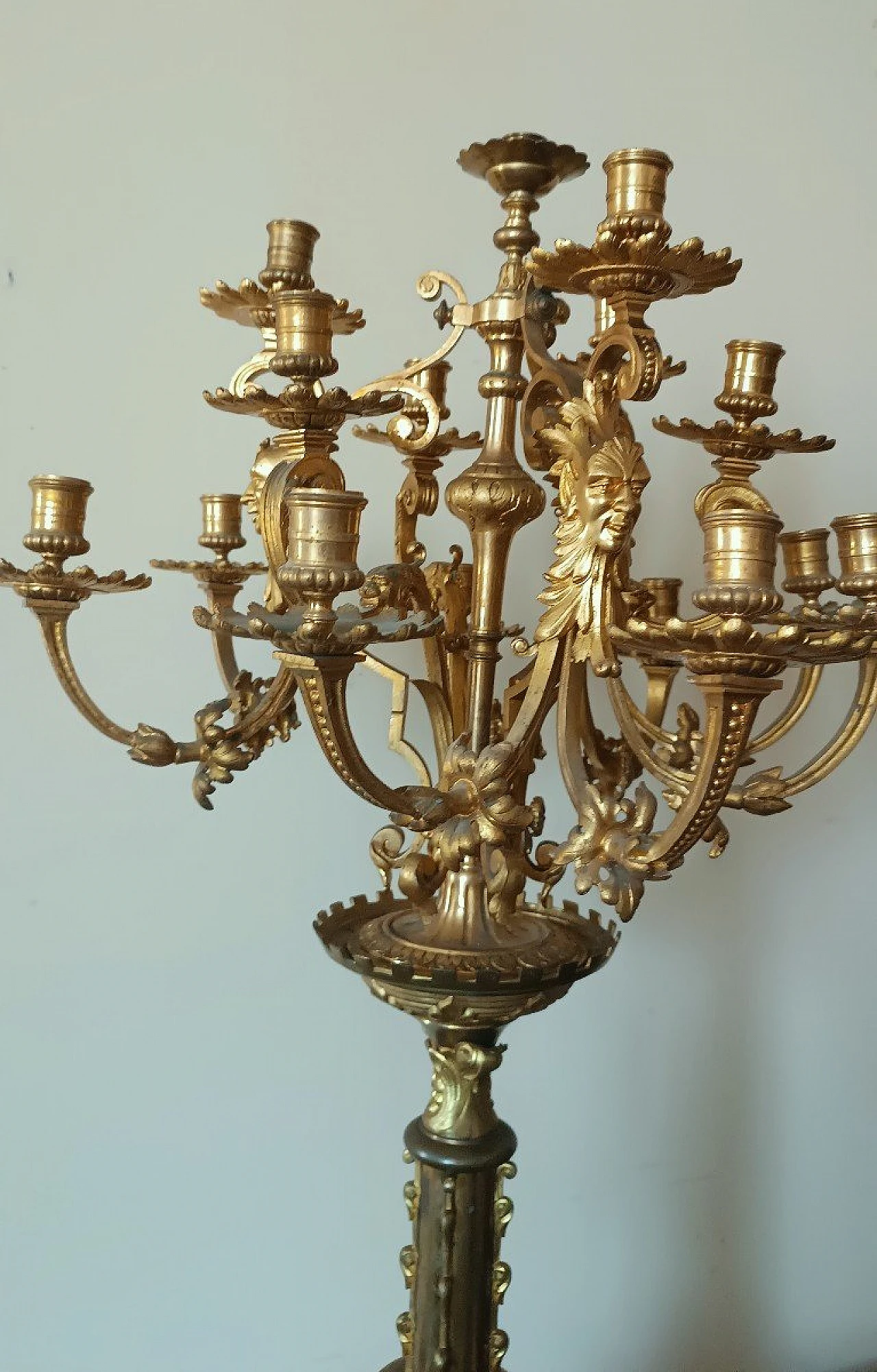 Gilt bronze fifteen-light candelabrum, second half of the 19th century 4