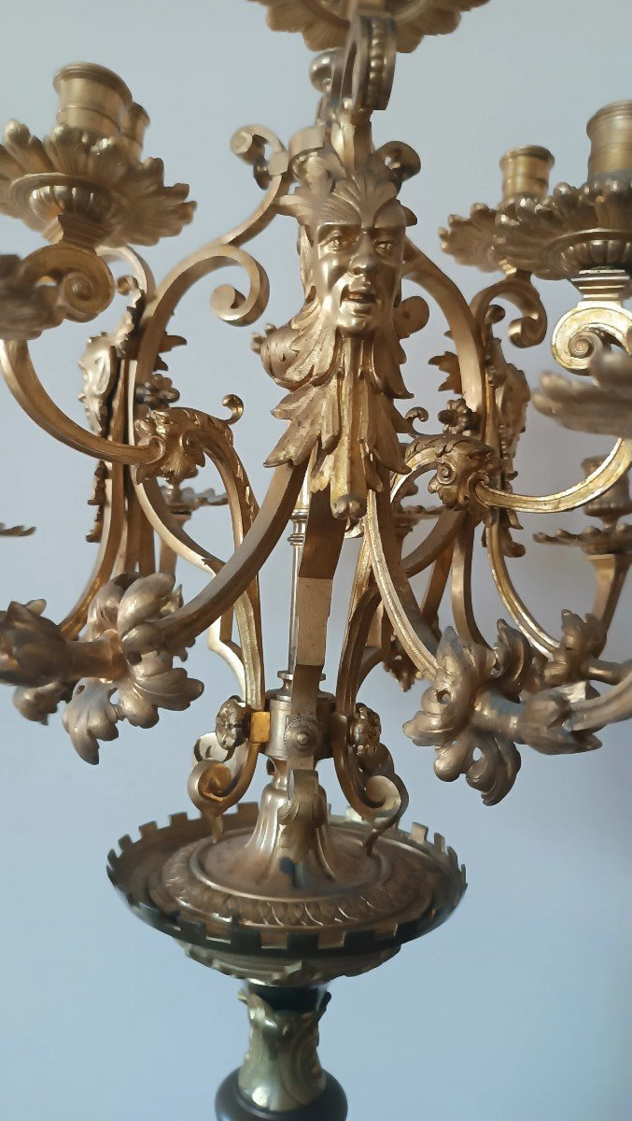 Gilt bronze fifteen-light candelabrum, second half of the 19th century 12