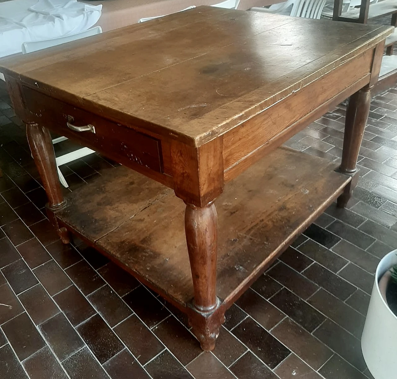 Solid walnut store counter, mid-19th century 1