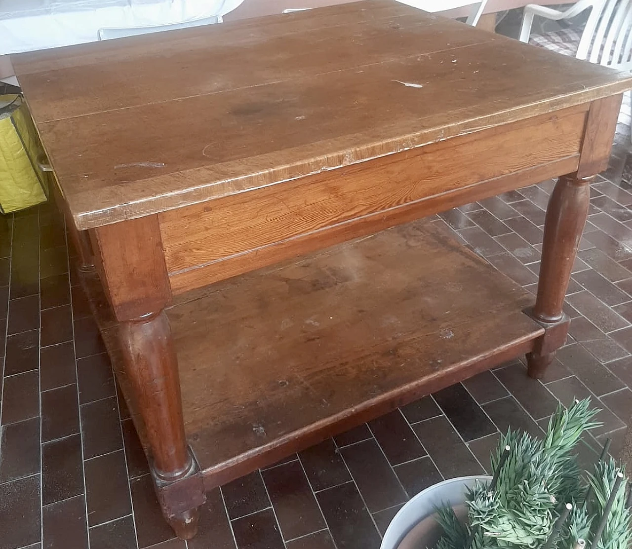 Solid walnut store counter, mid-19th century 2