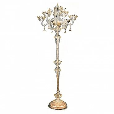 Six lights floor lamp in Murano glass, 1940s