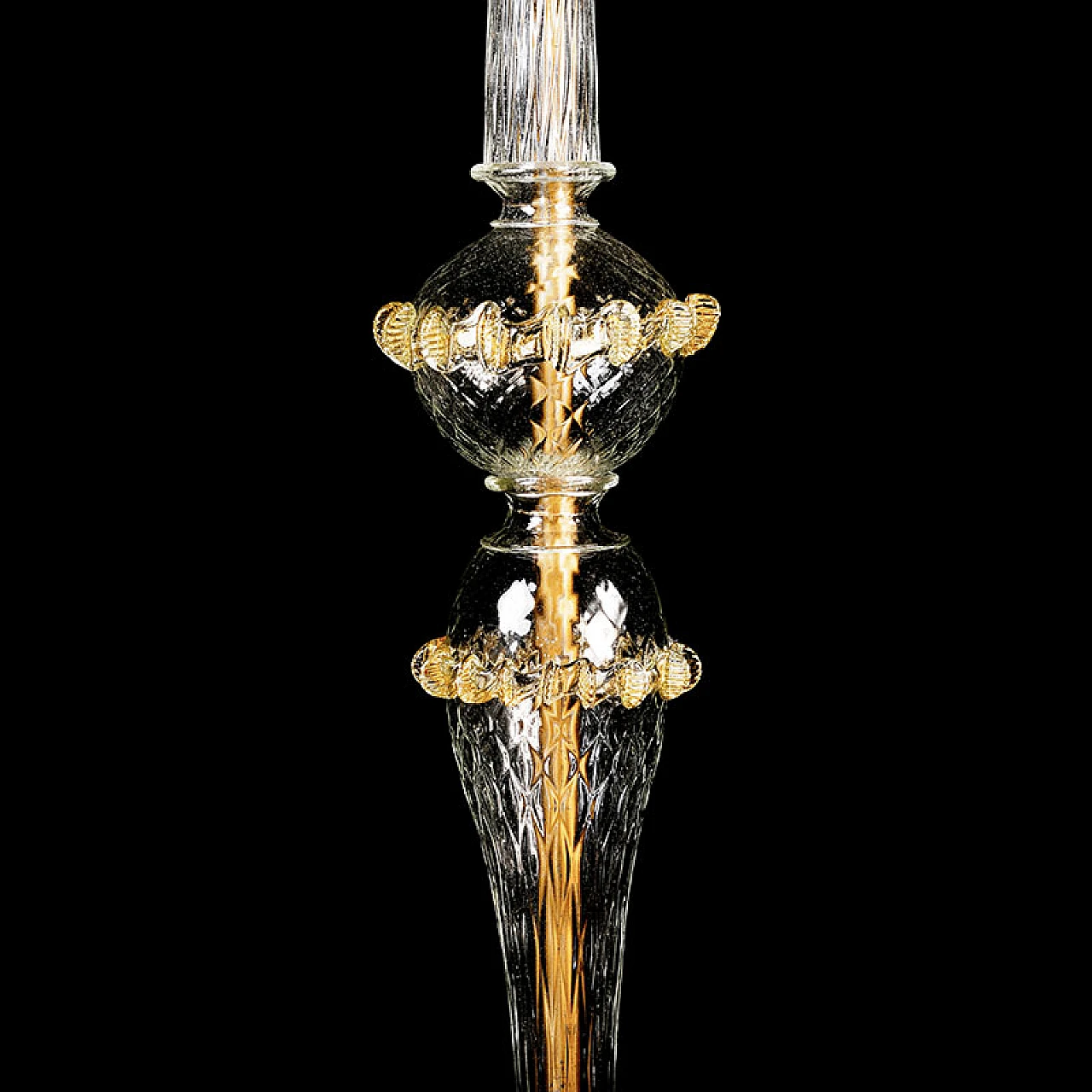 Six lights floor lamp in Murano glass, 1940s 4