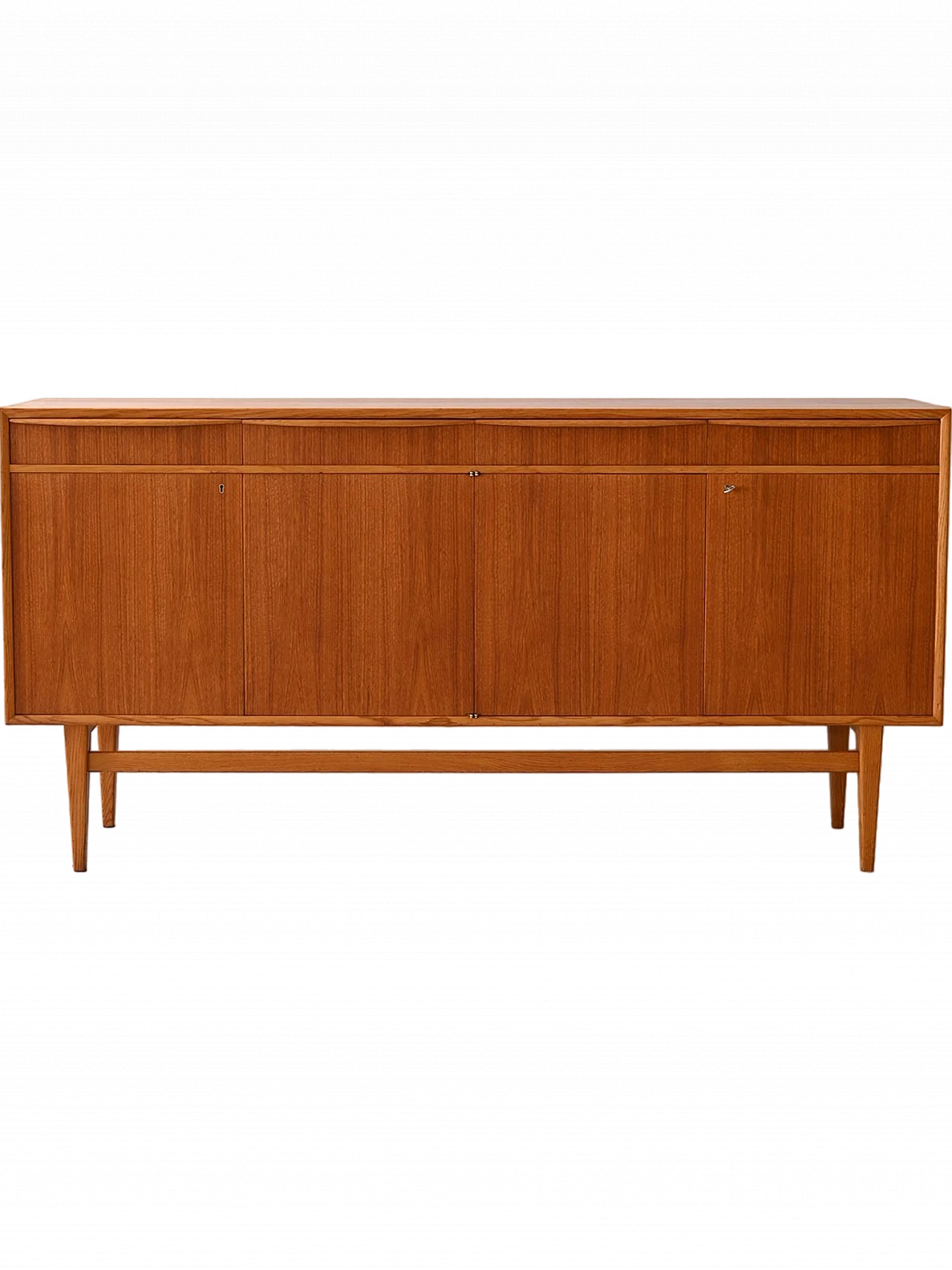 Credenza scandinava in teak e rovere, anni '60 12