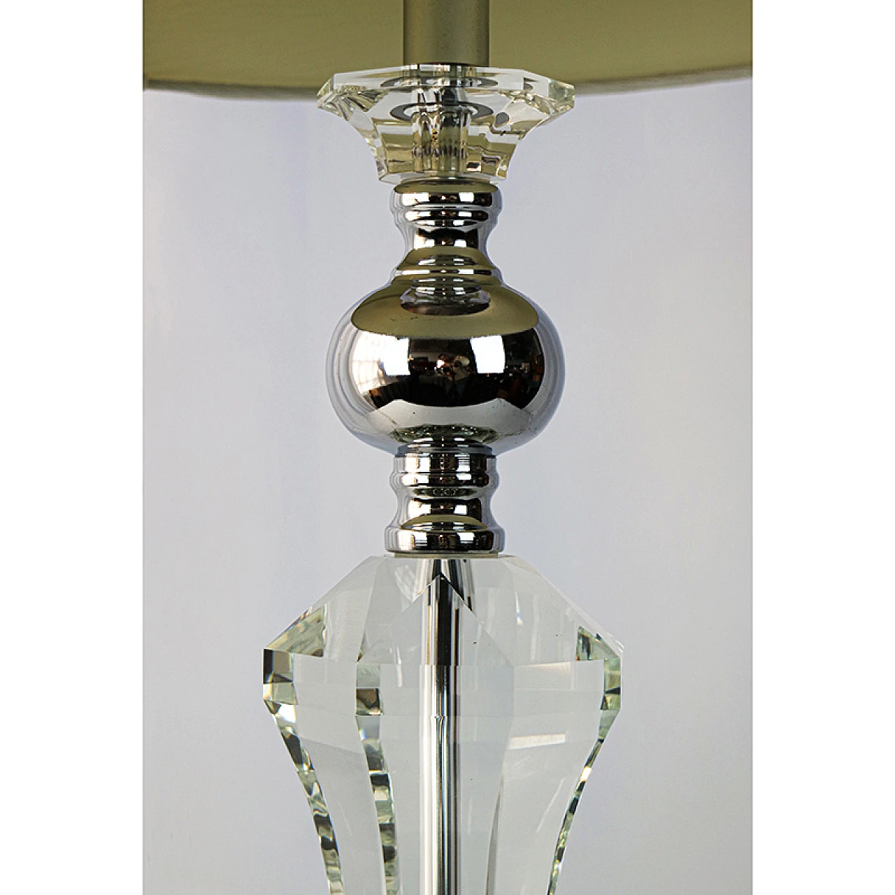 Pair of table lamps in Murano glass and steel, 1980s 5